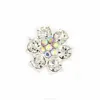 Fashion Style Alloy Colorful Rhinestone Button Clear Crystal for Accessories with High Quality Silver Plating