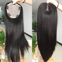 

Factory price virgin unprocessed hair indian human hair silk top topper wig for men