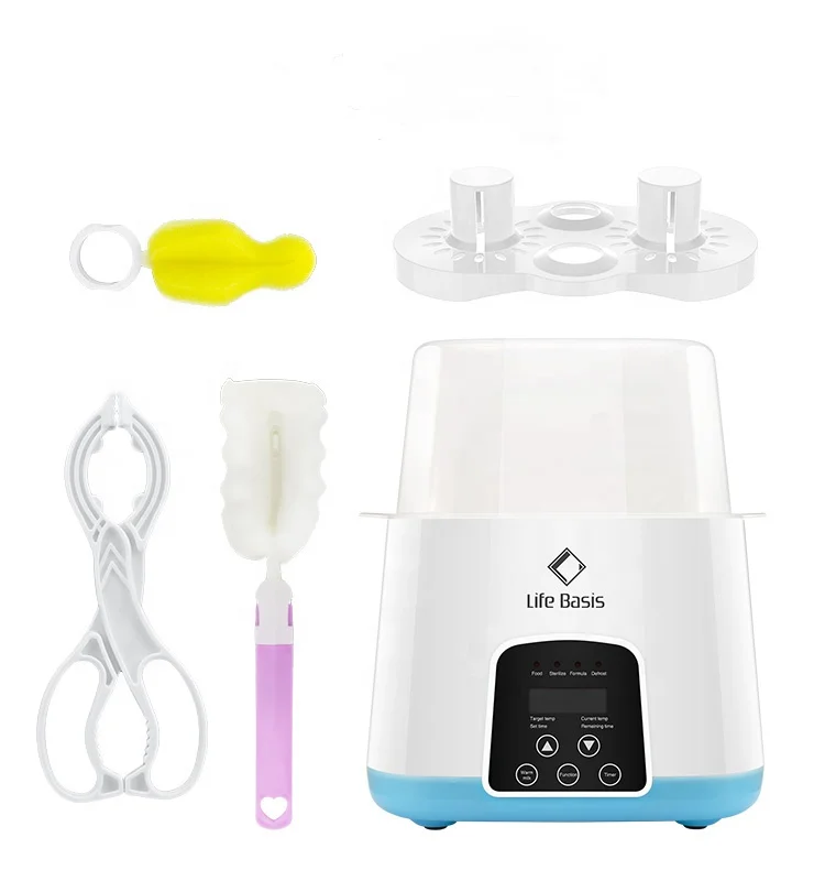 

LCD display milk formula heat food baby feeding bottle warmer with steam sterilizer