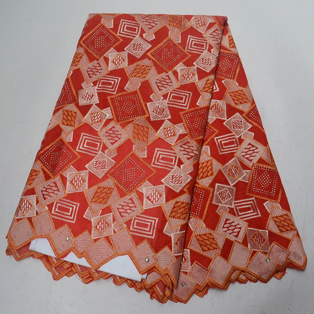

2019 new design dry lace with stones Beautiful Embroidery cotton lace fabric for bridal dress Nigerian voile lace
