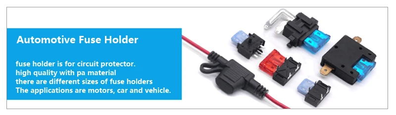 Black ROHS Certified Blade Fuse Holder With Cover for PCB Mounting in Automotive Applications