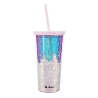 

New Products Ideas 2019 Innovative Product For Home Colorful magic mug 20Oz Double Wall Glitter Ice Plastic Cup