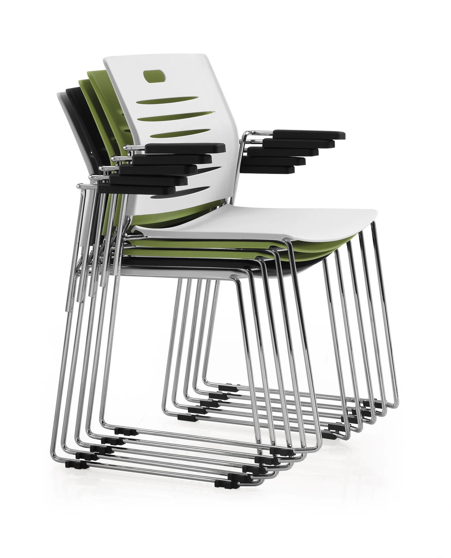 Cheap Plastic Chair Meeting Room Stackable Office Used Chairs Wholesale