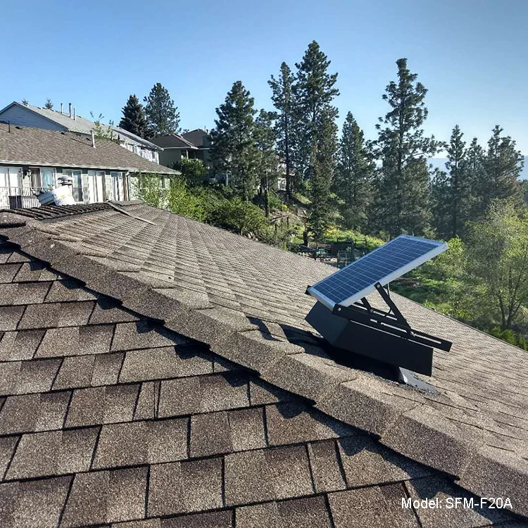Solar Attic Exhaust Fan, 14", Roof - detail 18