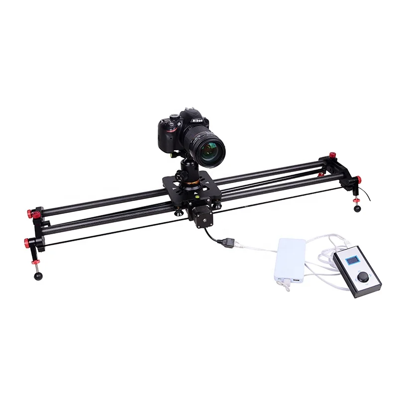 Motorized Autolo DSLR Camera Track Dolly Slider with Time Lapse Tracking and 120-degree Panoramic for Video Shooting Film Making