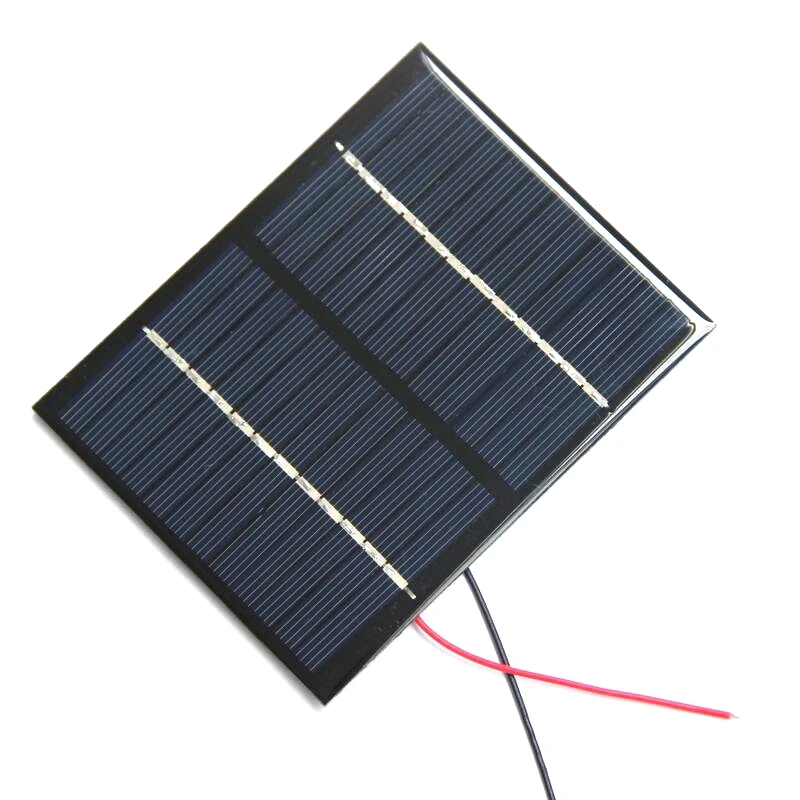 Módulo da Célula Policristalino do Painel Solar com Cabo de Fio Carregador de Bateria Solar Faça Você Mesmo Estudo 115*90*3 mm 4 Pcs 1.5 w 12 v Cheap Coletores solares