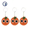 NewCustom exquisite Keychain Cute Orange cartoon soft PVC keychain with high quality