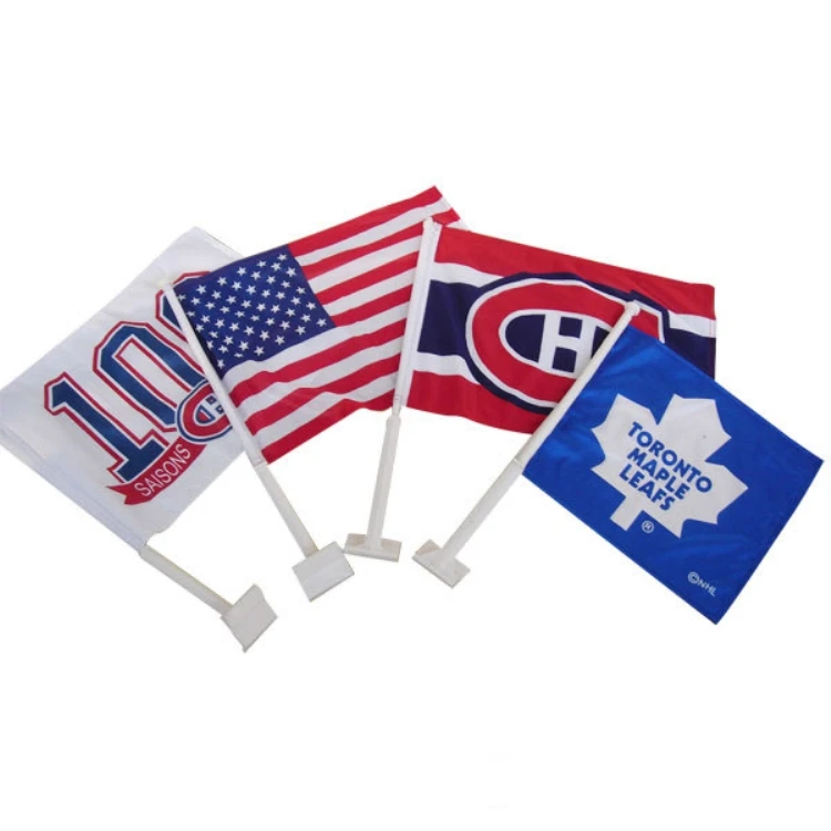 High Quality Promotional Plastic Flag Holder Polyester Car