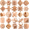Oray Wooden Toys Intelligence Magic Wooden Cube Puzzle Luban Lock China Brain Teaser Puzzle Educational Toys for Children