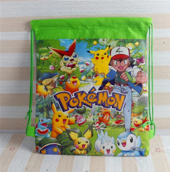 

cartoon mix children Non-woven drawstring bag school bags backpack Sport Gym Birthday party favor