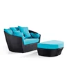 Plastic Rattan Lounge Sun Lounger Luxury Poolside Recliner Chair Rotan Bed Outdoor Pool Bed