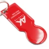 Custom removable Shopping Cart Token chip key holder with CMYK printing logo epoxy resin coating