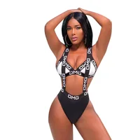 

MT56-8110 High Leg V Neck Regular Color Block Swimsuit