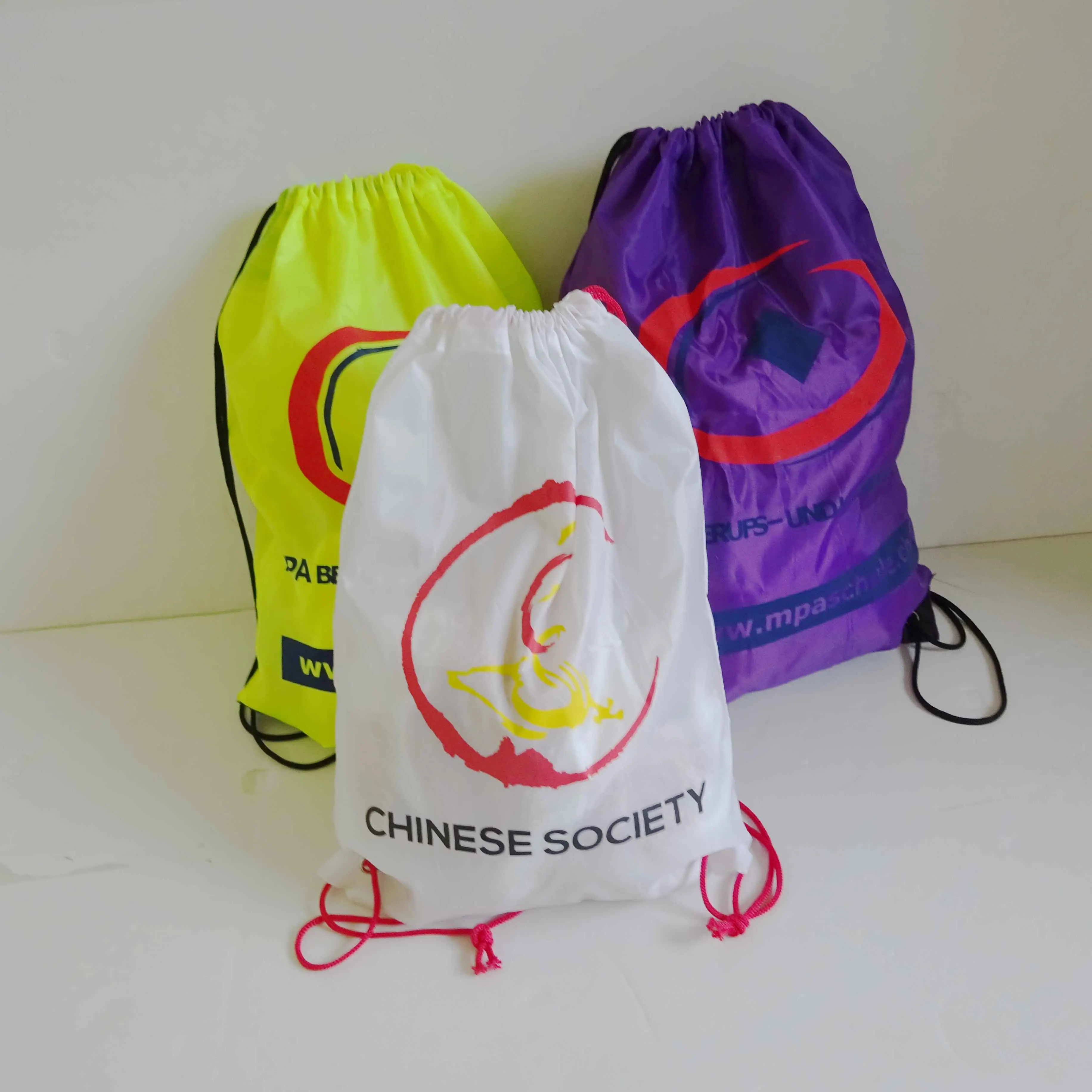 Custom Printed Logo Drawstring Backpack Draw String Bag/ Non Woven Backpack Bag