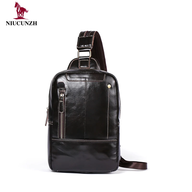 

New Arrival Vertical Messenger Bag Oil Wax Leather Side Bags For Men Men's Shoulder Flight Bag Made In Guangzhou, Oil coffee