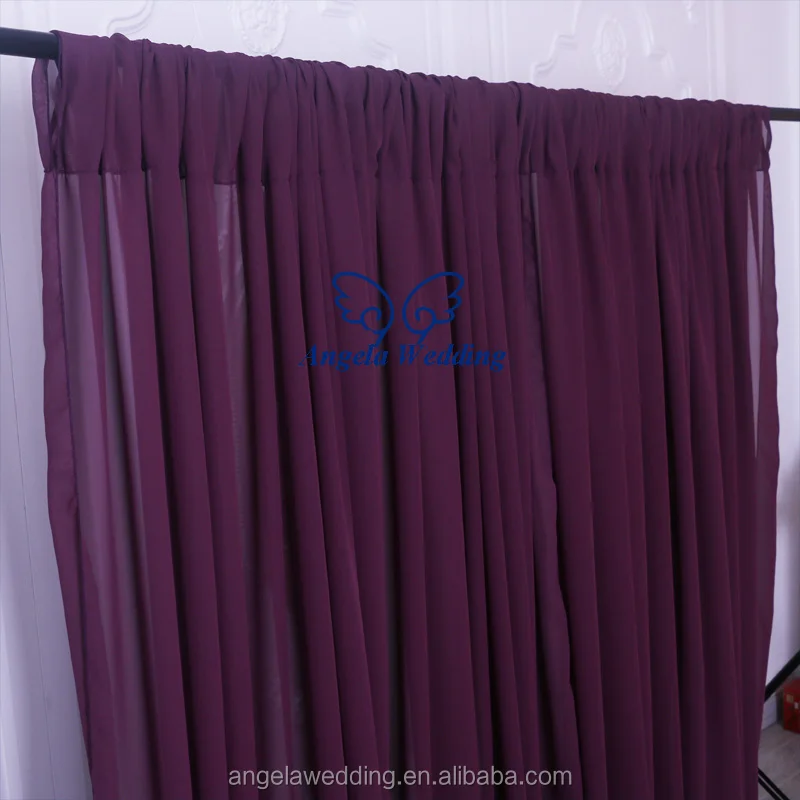 Bc003b Custom Made Wedding Photography Plum Dark Purple Chiffon