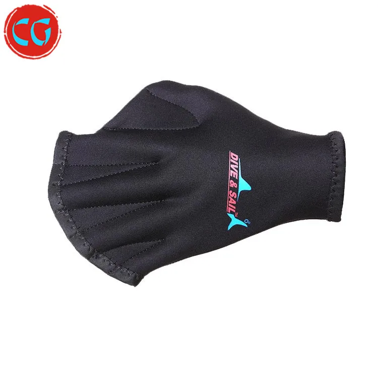 

Helping Upper Body Resistance Aquatic Gloves Well Stitching Webbed Swim Gloves, Black