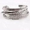 Fashion Message Personalized Customized Inspired Stainless Steel Bangle Bracelets