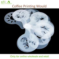 

16pcs/set barista tool cappuccino cafe coffee milk cake cupcake stencil template strew pad duster spray art mold coffee decor