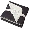 Double Layer micro plush sherpa lamb fleece Fabric polyester sherpa throw blankets for sofa