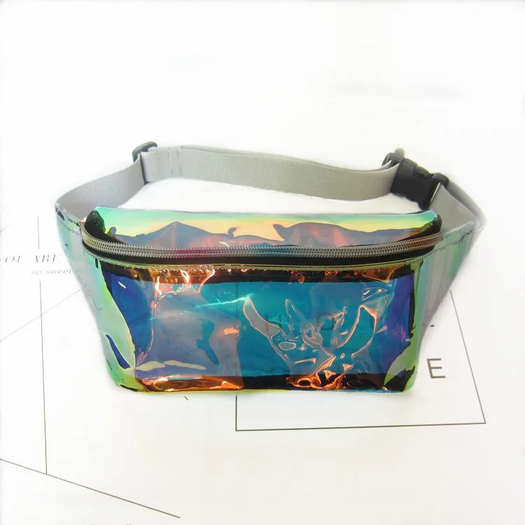 

Colorful pvc waist belt fanny pack,women fanny pack purse,outdoor waterproof clear holographic women pvc fanny pack custom print