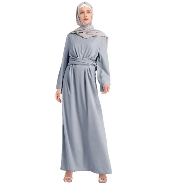 

New arrival muslim women islamic clothing wholesale price turkish soft crepe plain abaya, Black;gray;light purple;beige;pink