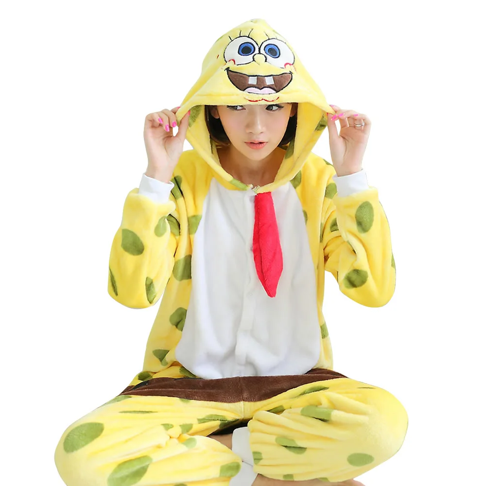 Buy Adults Winter Flannel Animal Pajamas Onesies Cosplay Costumes Cute Cartoon Sponge Bob Pajamas Piglet Pig S Xl Qcgd Haimianbaobao In Cheap Price On M Alibaba Com