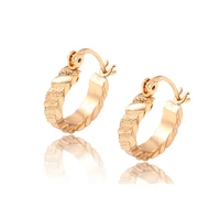 

29700 Xuping Fashion 18K Gold Plated Earrings Elegant popular Huggie earrings With Glass
