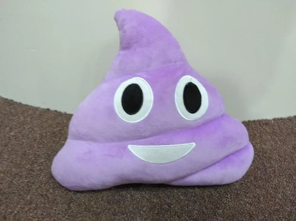 poop emoji pillow pink