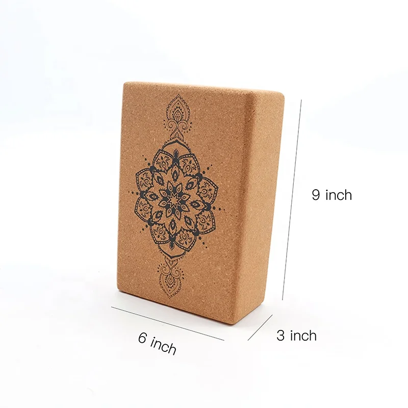 
Natural Eco-friendly Custom Logo Cork Yoga Blocks cork non Toxic Yoga Bricks 