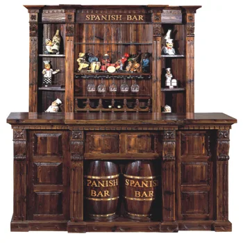 European Antique Wooden Wine Counter Bar Design For Home Mini Bar Place ...