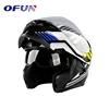 OFUN Custom Logo Fashion Double Visor Flip Up DOT Open Face Motorcycle Helmet