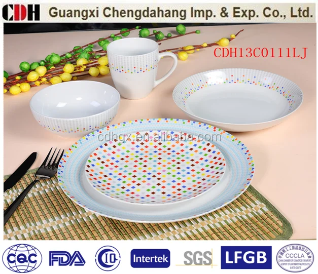 HOT SELL FINE PORCELAIN DINNER SETS WITH NICE DECAL