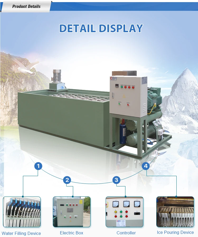 CBFI block ice machine for ice making equipment in Guangzhou factory
