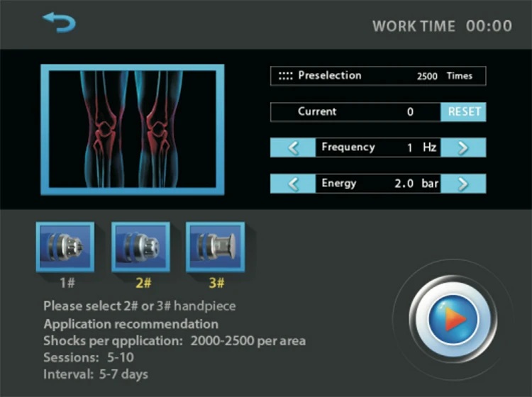 Pneumatic shockwave therapy equipment