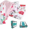 Elinfant High quality swaddle blanket with organic muslin bamboo wrap blanket in gift box for baby