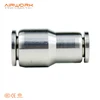 PG types of straight reducing stainless steel pneumatic fitting metal push-in one-touch fittings connector