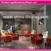 White colour acrylic frame tabletop laser LED lighted table stand led menu board mirror