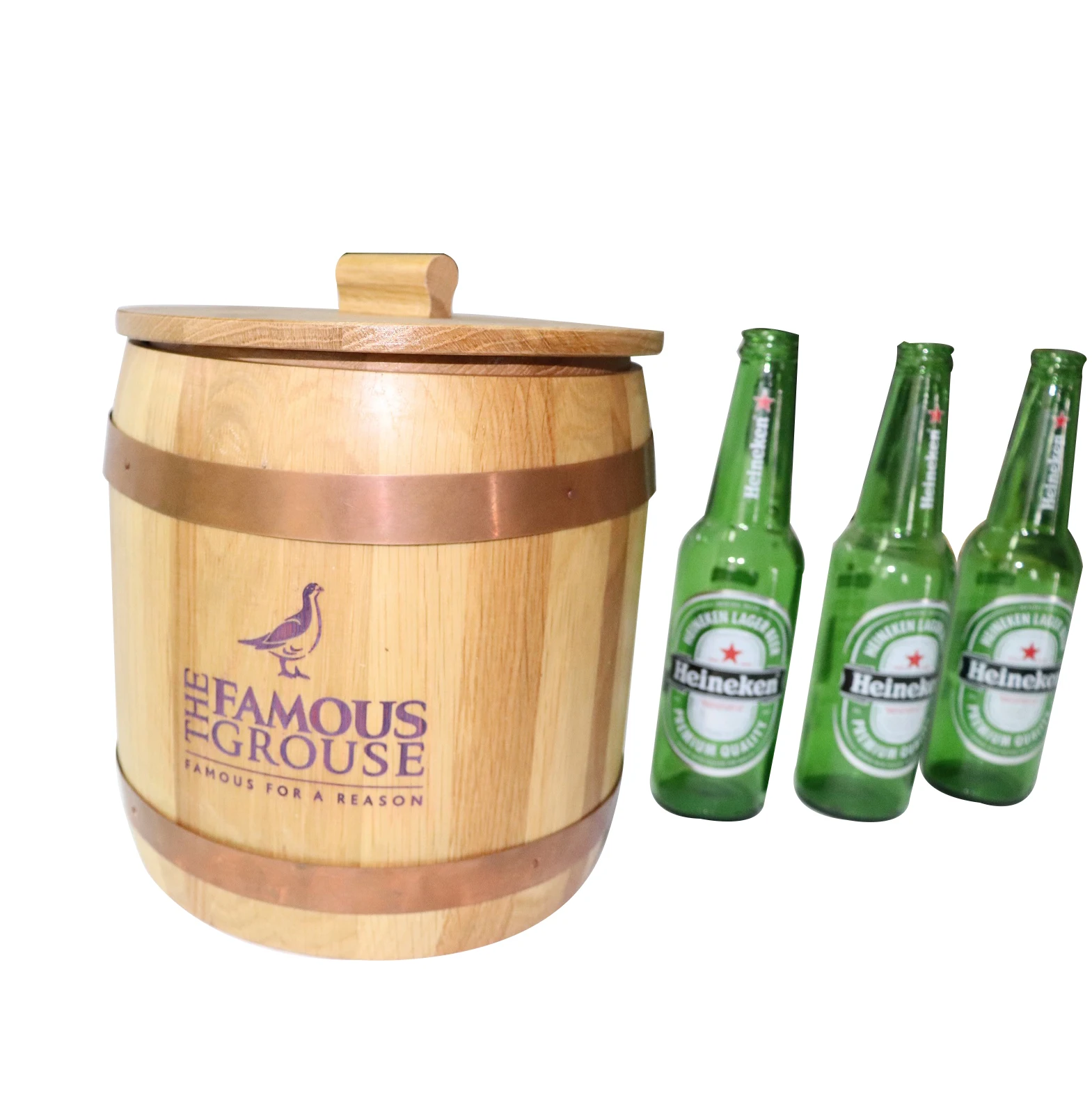Bacardi Small Wooden Barrel Ice Bucket With Antique Surface Buy