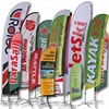 Large Outdoor Activities 100D Polyester Metal Base Cheap Teardrop beach flag