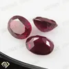 jewelry lab created oval dark red ruby gemstone / blood ruby