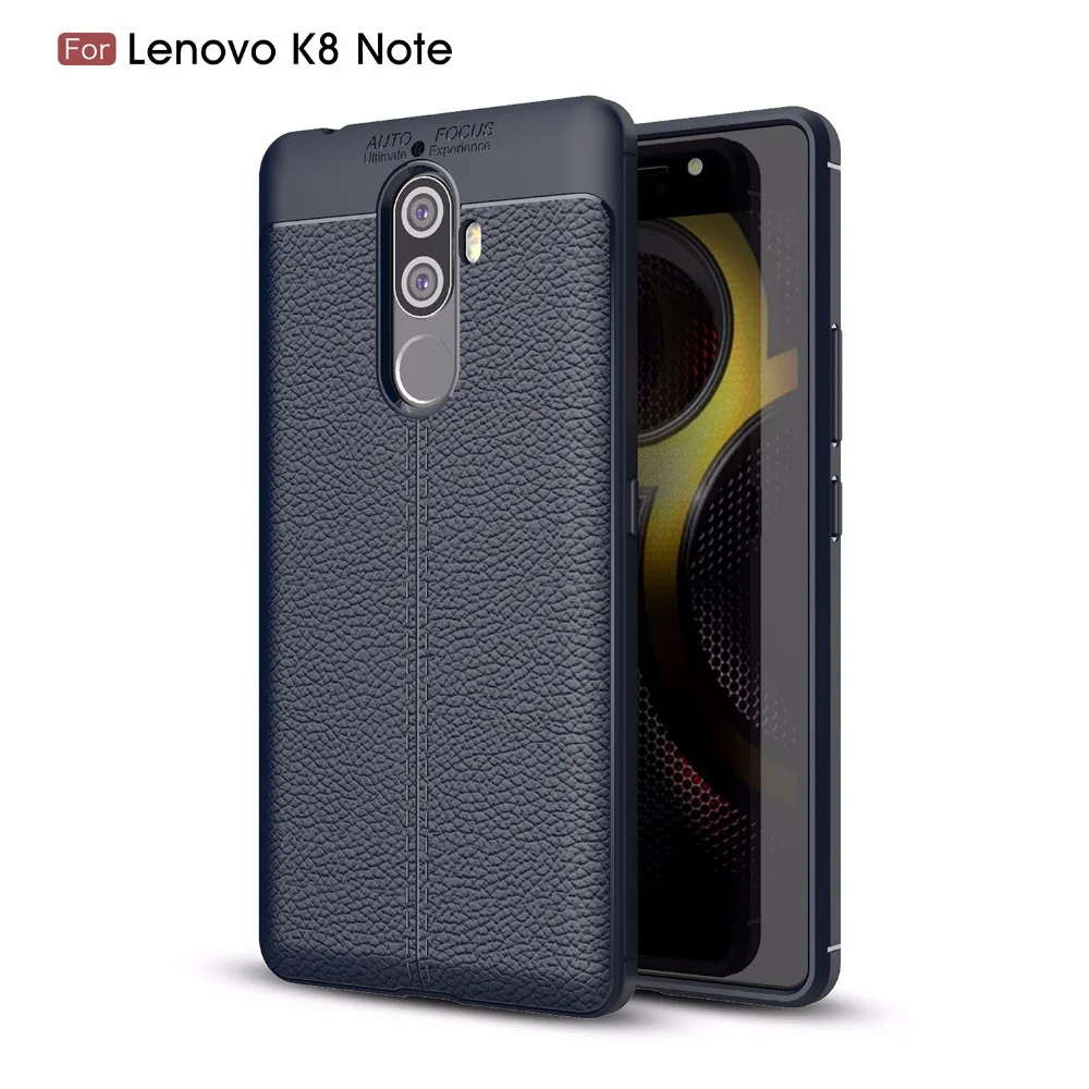 

For Lenovo K8 note case, litchi texture mobile phones soft tpu case for Lenovo K8 note cover