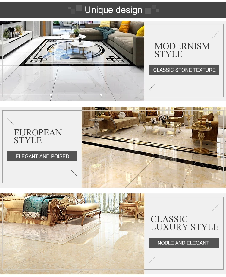 Customizable Bathroom Floor Tiles White Faux Brick Polished