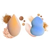 New Arrivals Gourd Shape Dual Layer Fuzzy Velvet Microfiber Beauty Makeup Sponge Blender With Micro Fiber Flocked Face Cosmetic