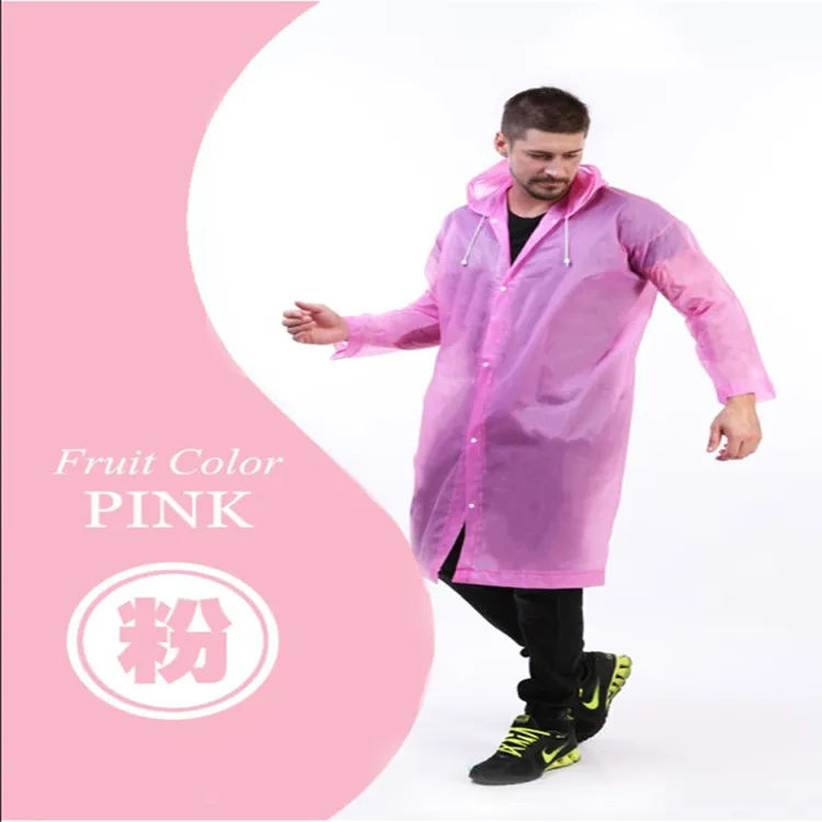 

Frosted Transparent Custom Waterproof Fashion Thicken EVA Rain Coat For Adults Raincoats, N/a