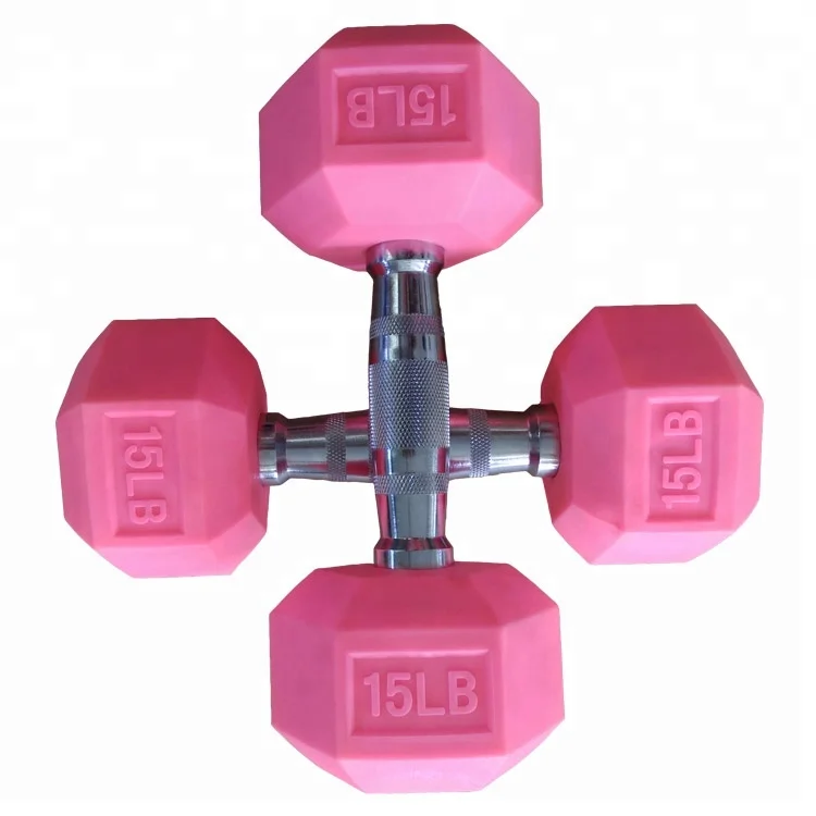 

Injection Moulded Hex Rubber Dumbbells weights, Pink or as per your requirements