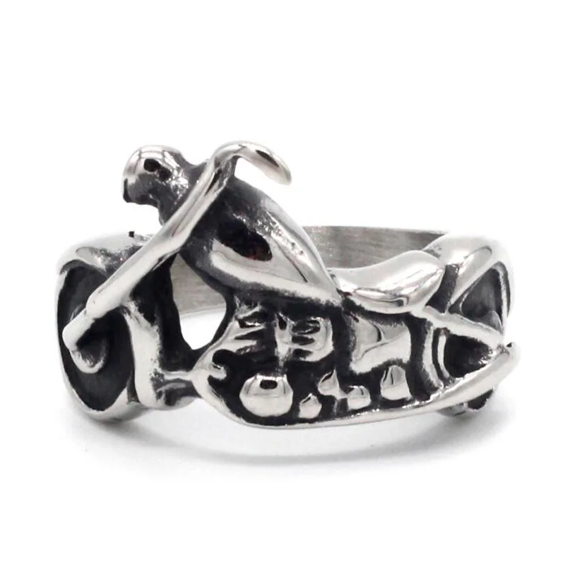 

Trending Wholesale Fashion Motorcycle Men's Silver Jewelry Stainless Steel Skull Ring
