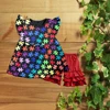 ruffle jigsaw design style children's dress outfits infant boutique clothing cotton and summer baby clothes wholesale