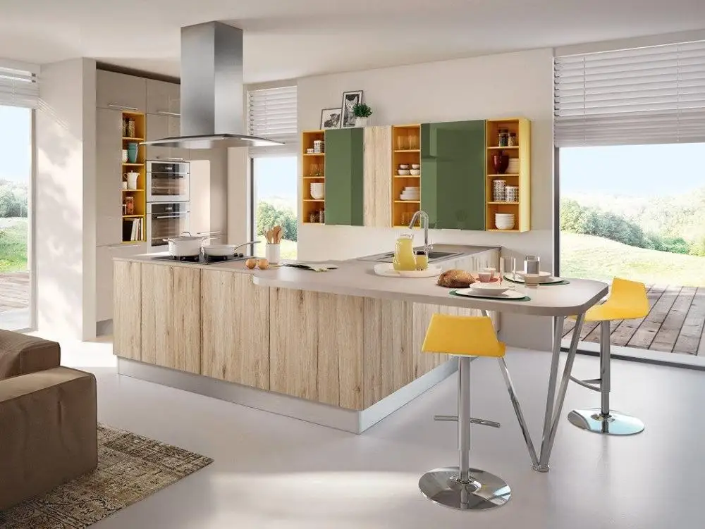 European Style Modern Design wood kitchen cabinet