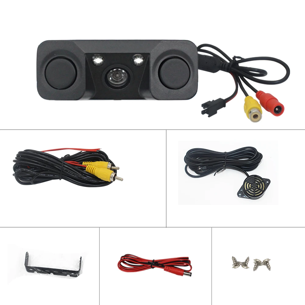 3 In1 Auto Cmos Reversing Camera With Sensors Parking Back Up Reverse
